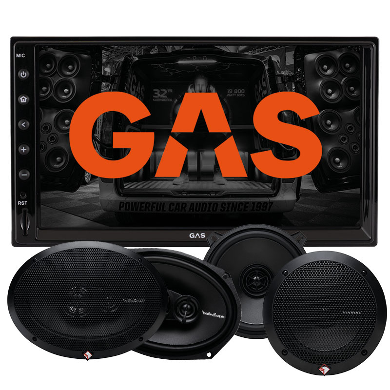 GAS GMV651BT & Rockford Fosgate Prime-høyttalere