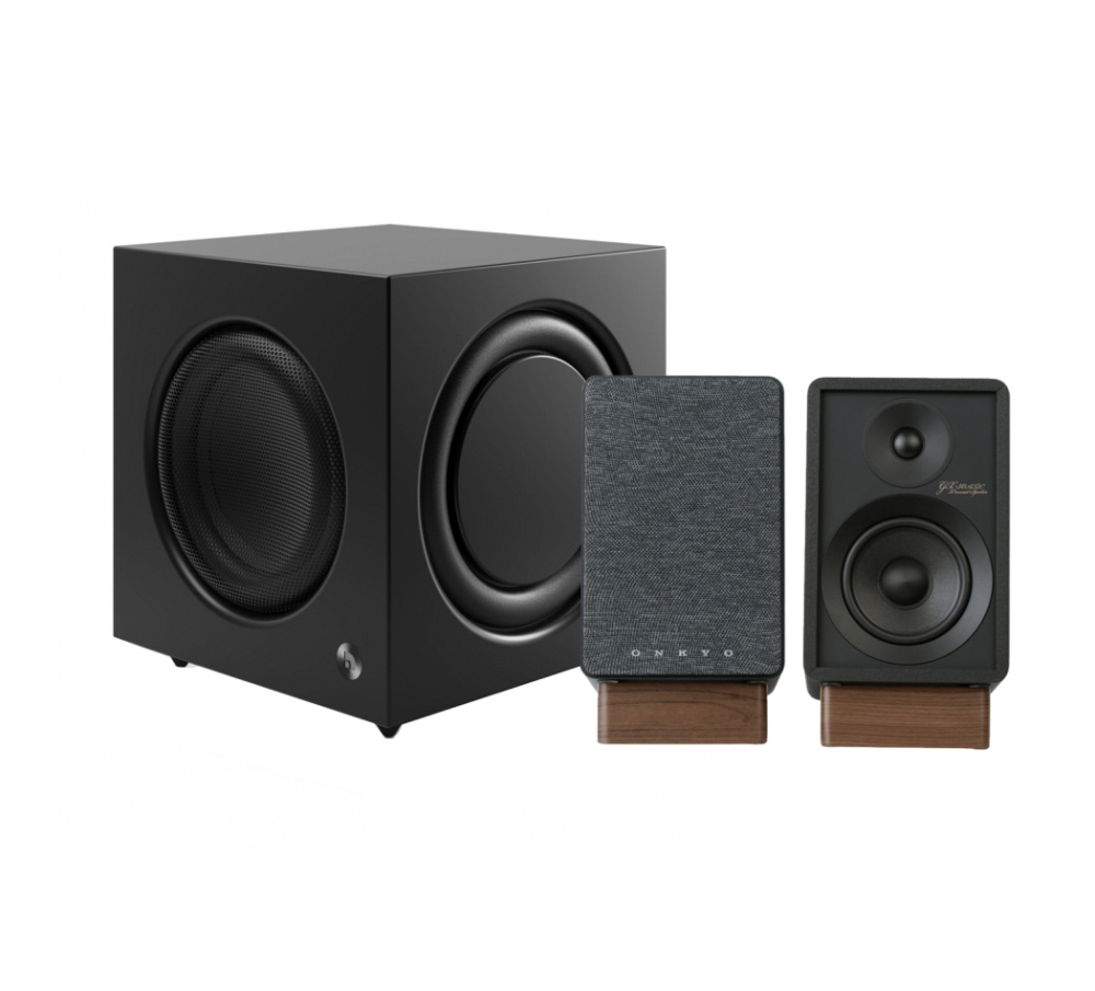 Onkyo GX-30ARC med Audio Pro SW-10 aktivt 2.1 høyttalerpakke, svart