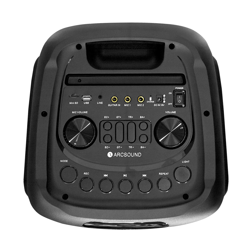 4-pakke Arcsound HAZE (gen.2), partyhøyttaler med trådløs mikrofon og Bluetooth