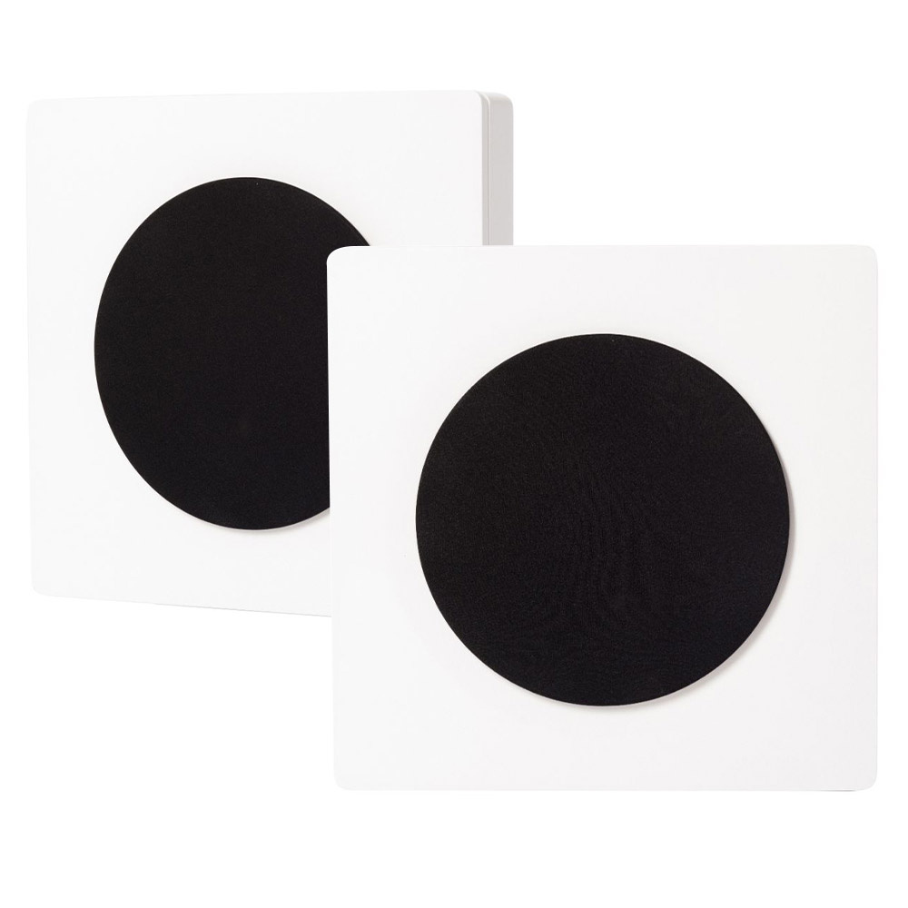 2-pakke DLS Flatbox D-One vegghøyttalere i hvitt