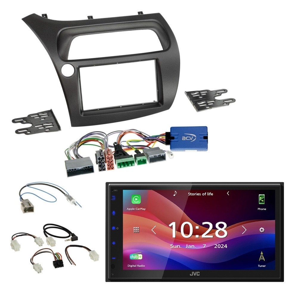 JVC KW-M695DBW bilstereopakke til Honda Civic 2006-2011
