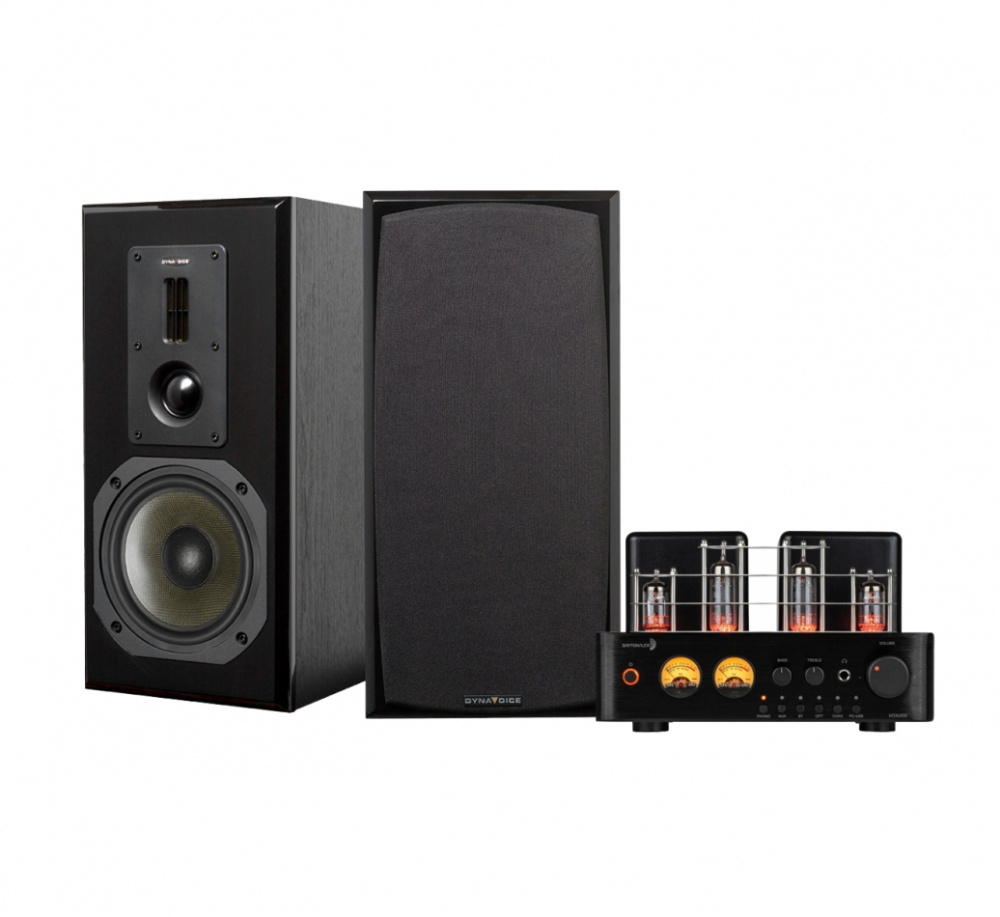 Dayton Audio HTA100 & Dynavoice DM-6II, svart stereopakke