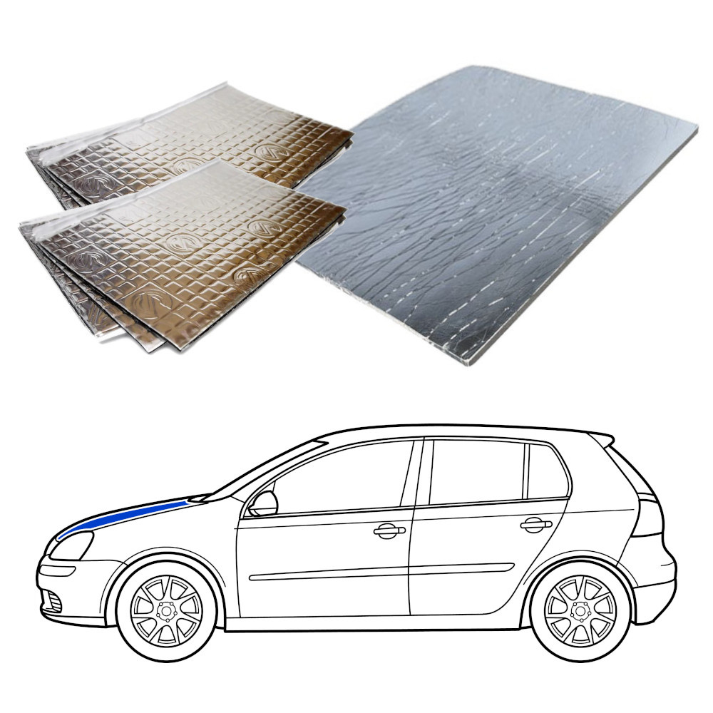 Ljudisolering till Halvkombi, motorhuv