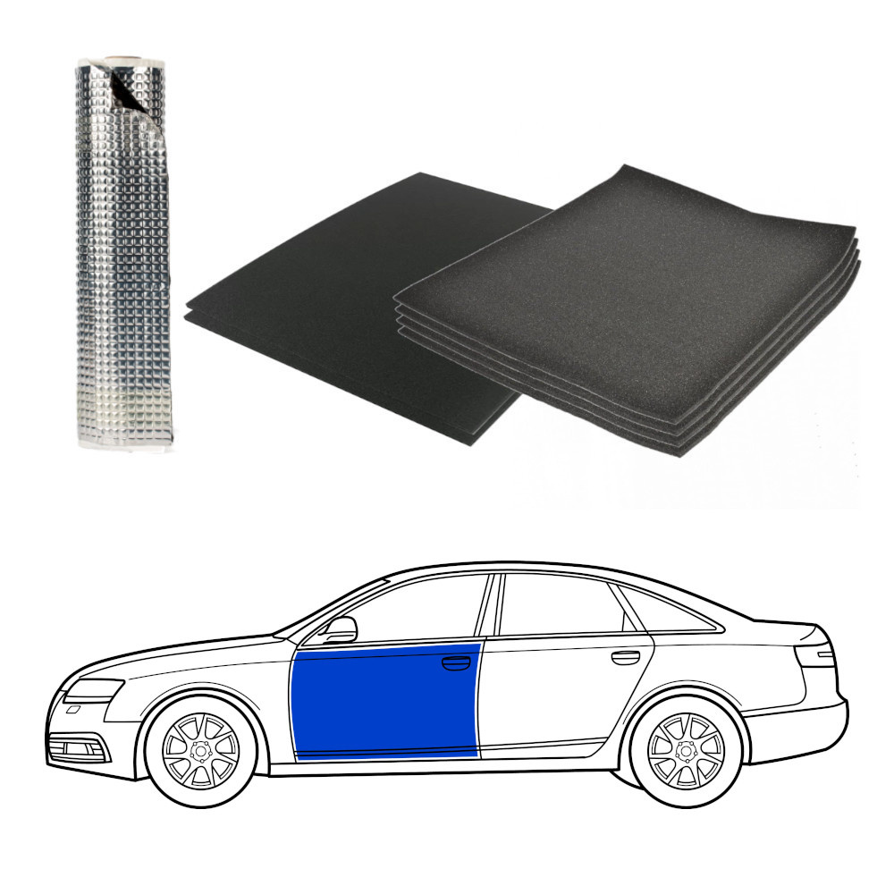 Ljudisolering till Sedan, framdörrar med dörrsidor