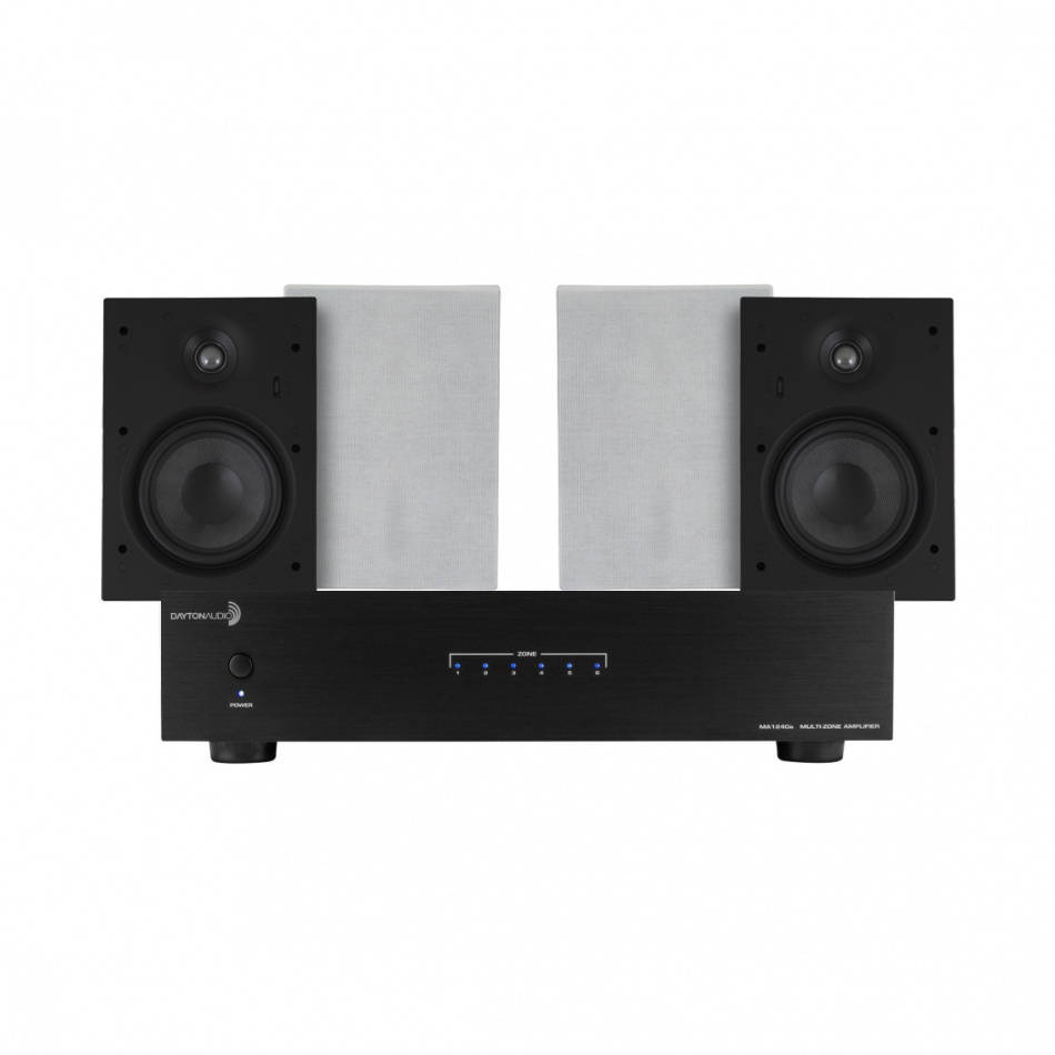 Dayton Audio MA1240 & 2 par System One IW690 innebygde høyttalere