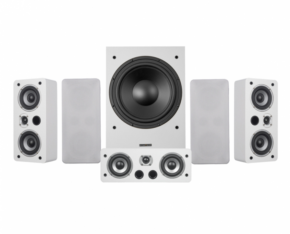 Dynavoice Magic LCR-4 EX v3 högtalarpaket 5.1 med MW12, vitt