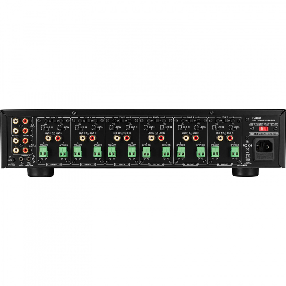 Dayton Audio MA1260 & 2 par DLS MB6i hvite utendørshøyttalere