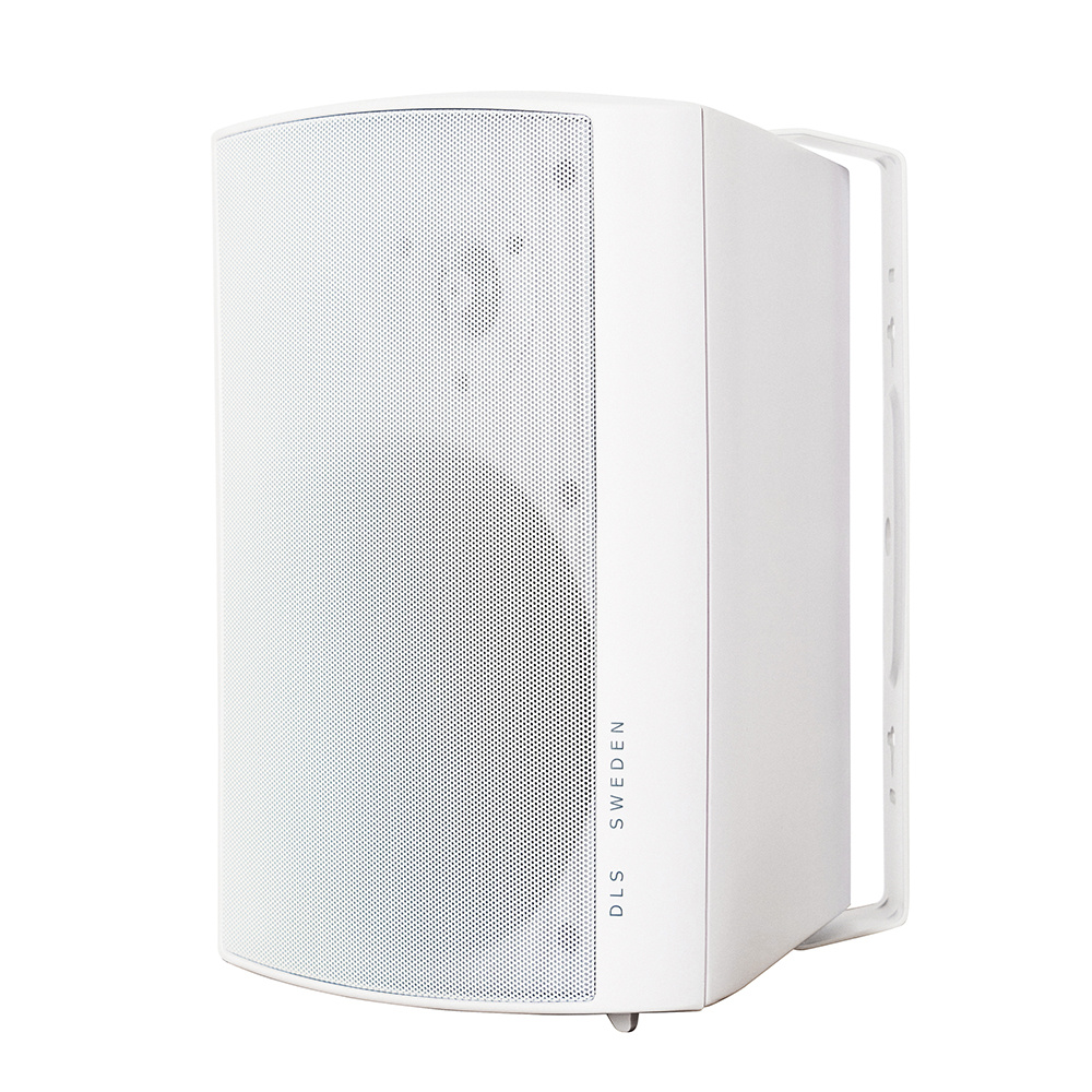 Dayton Audio MA1260 & 2 par DLS MB6i hvite utendørshøyttalere