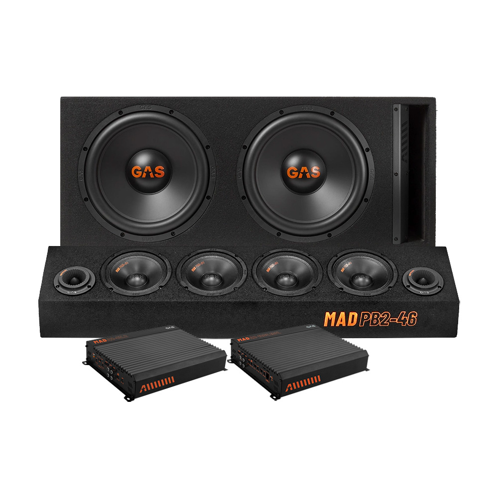 GAS MAD B2-212V grunnpakke & GAS MAD PB2-46 raggarplanke med forsterker