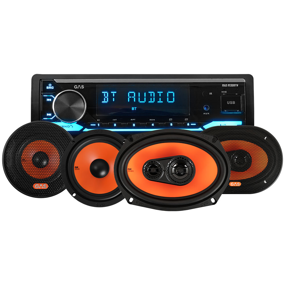 GAS MAD M130-BTN med MAD K2/X2-høyttalere, bilstereopakke