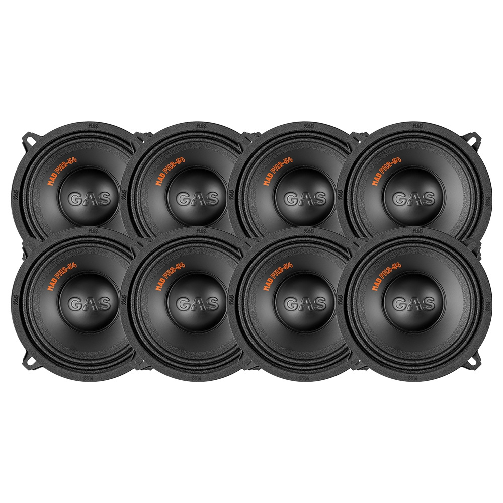 8-pakning GAS MAD PM2-54, 5,25 tommers midbasser