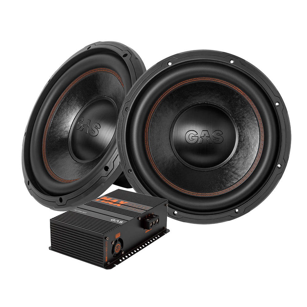 GAS MAD S3-12D2 & MAX PA1-1500.1DZ2, basspakke