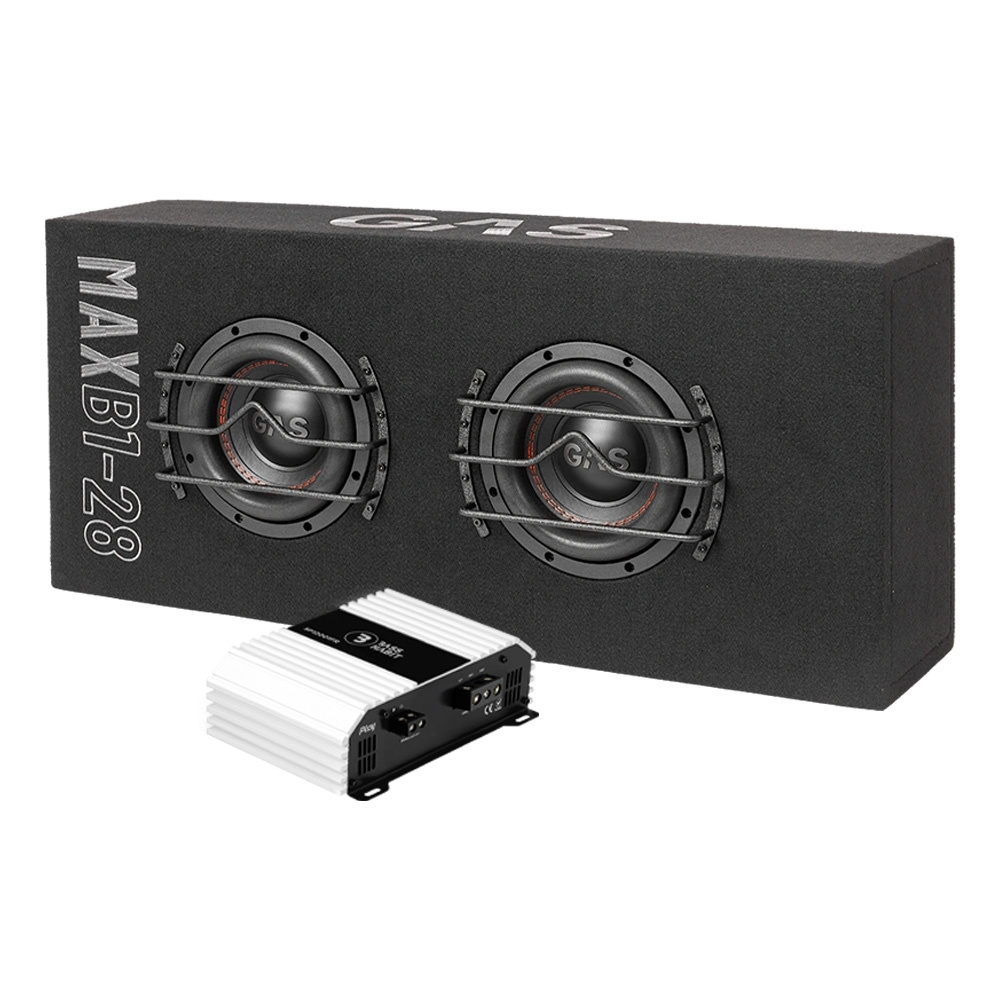 GAS MAX B1-28 med Bass Habit SP12001FR, 2x8 basspakke