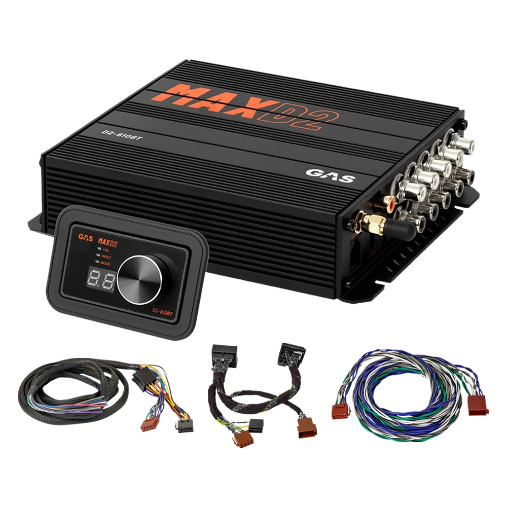 GAS MAX D2-610BT, 10-kanals lydprosessor/DSP til VW/BMW m.fl. (Quadlock)