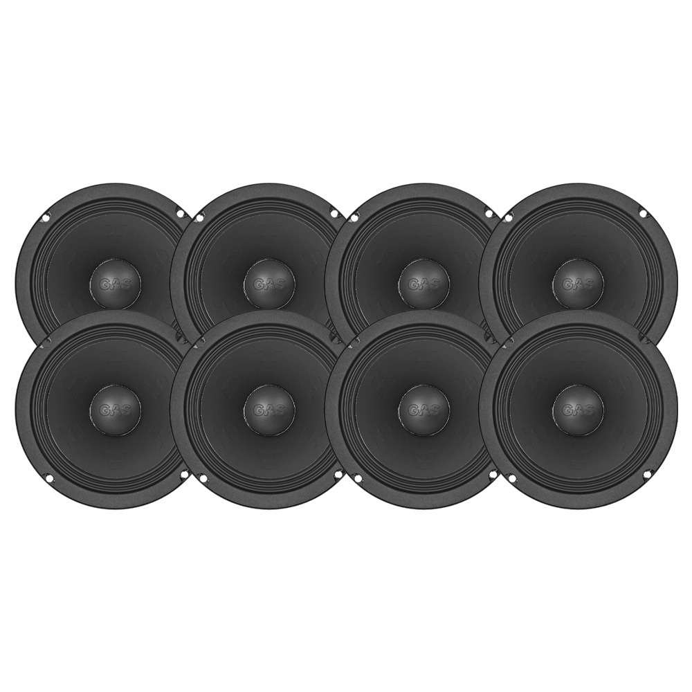 8-pakning GAS MAX PMW1-64N, 6,5 tommers neo-midbass