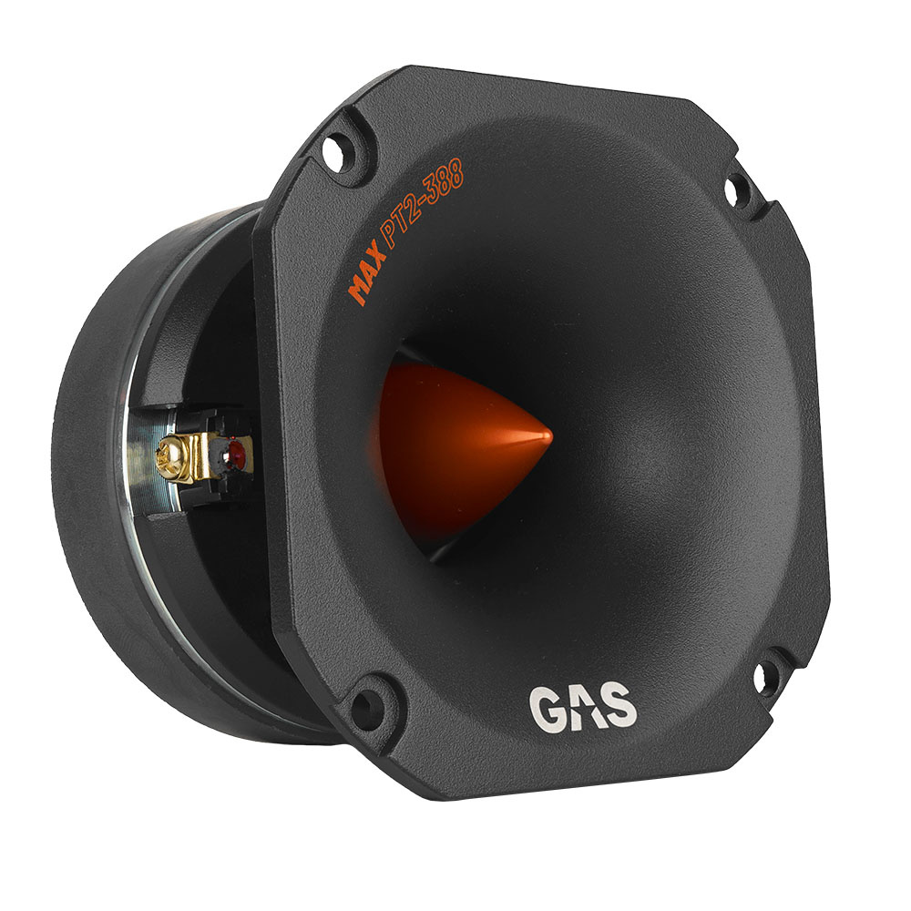 2-pakke GAS MAX PT2-388 galet tung horndiskant, 8 Ohm