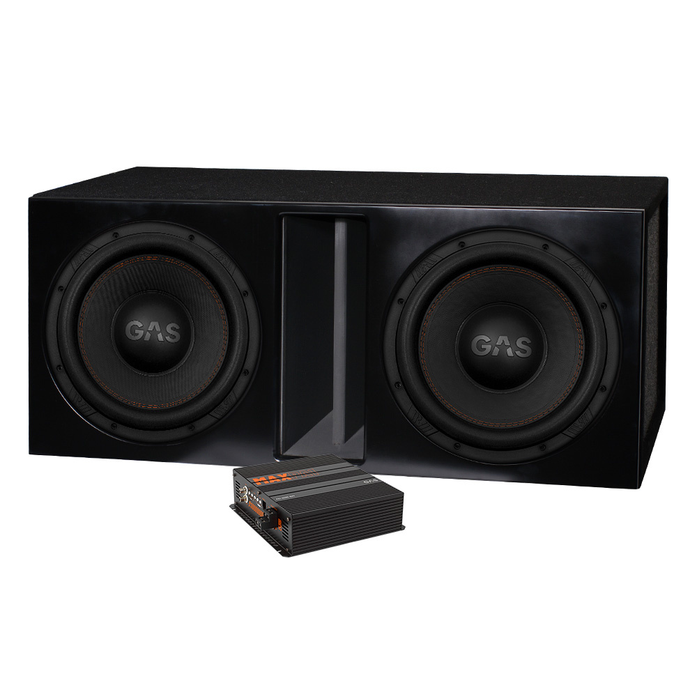 2-pakke GAS MAX S1-12D1 i portet kasse med MAX PA1-3000.1DZ1, basspakke