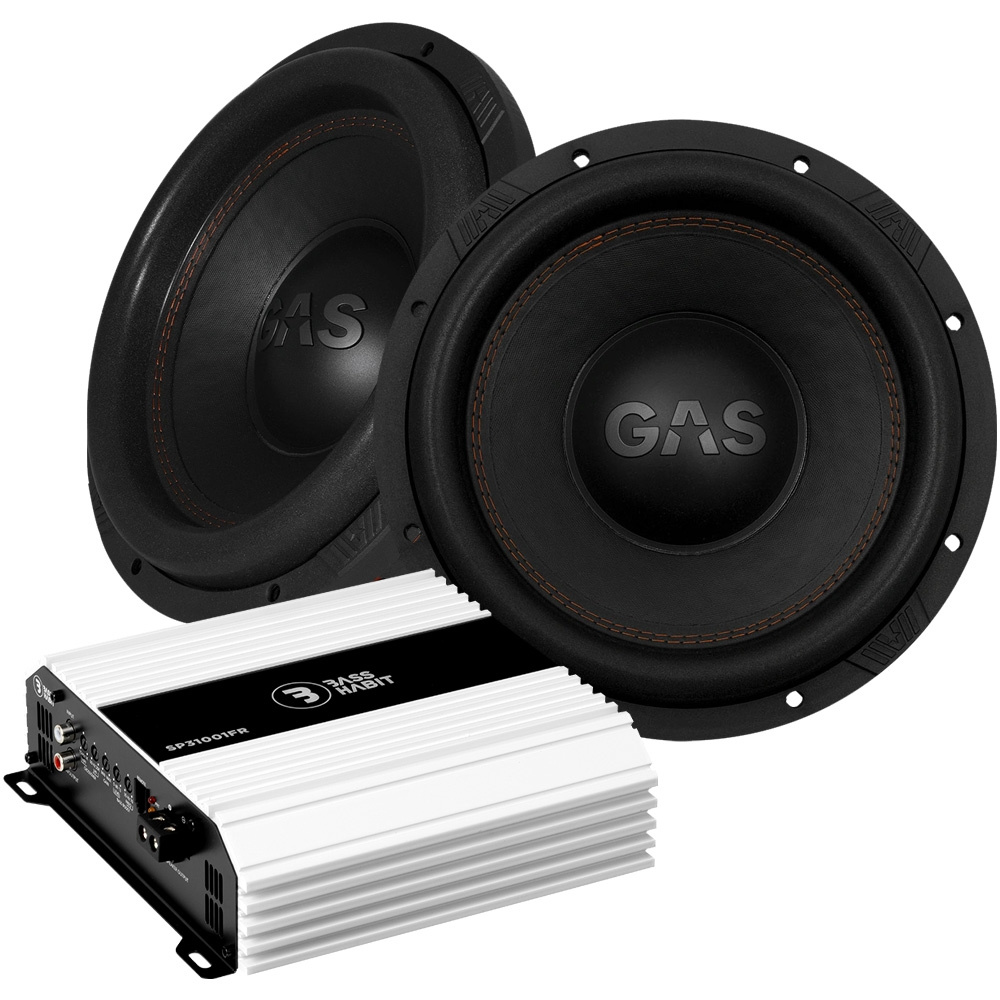 2-pakning GAS MAX S1-12D1 med Bass Habit SP31001FR, 2x12 basspakke