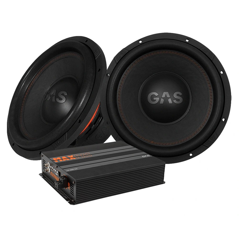 2-pakning GAS MAX S1-15D1 med MAX PA1-5000.1DZ1, 2x15 basspakke