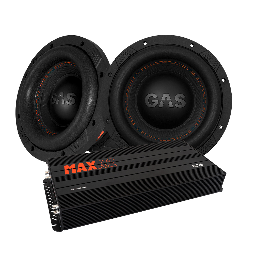 2-pakke GAS MAX S1-8D1 & MAX A2-1500.1D, basspakke