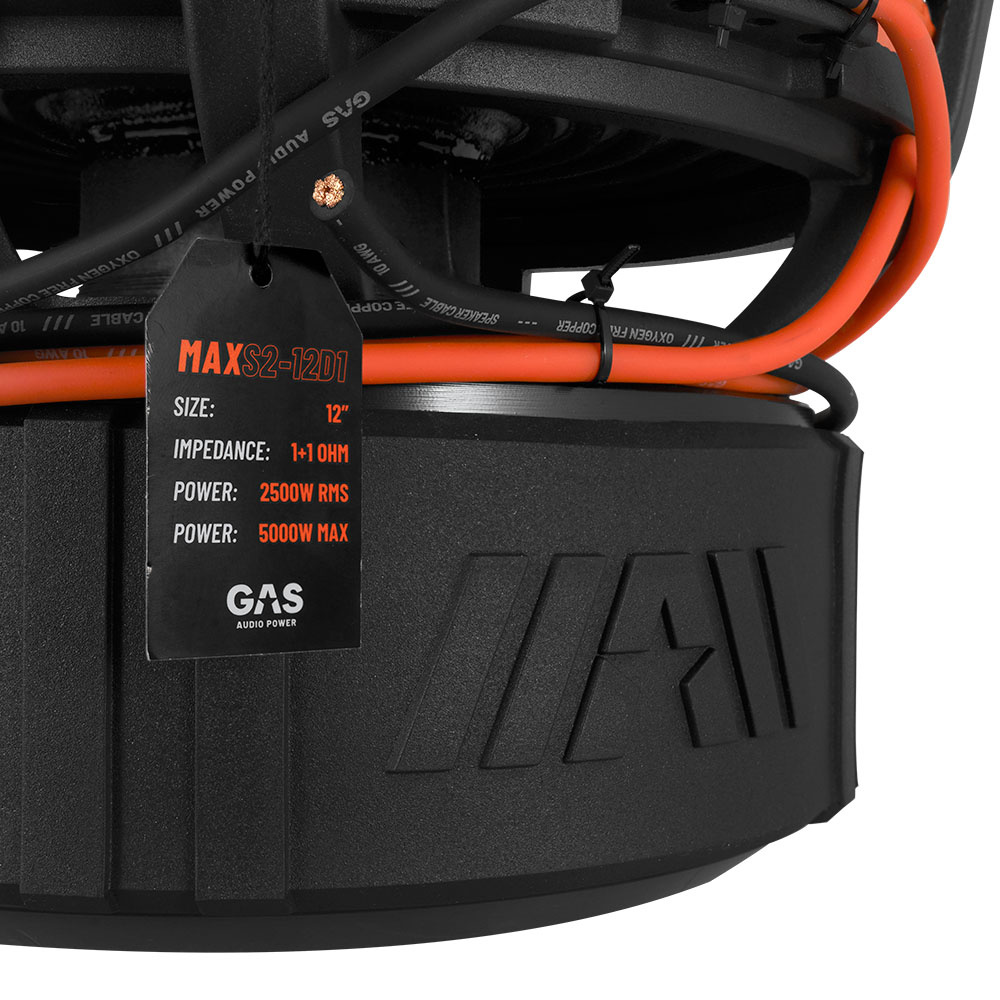 2-pakke GAS MAX S2-12D1 & SPL ELITE 5100.1DF, basspakke