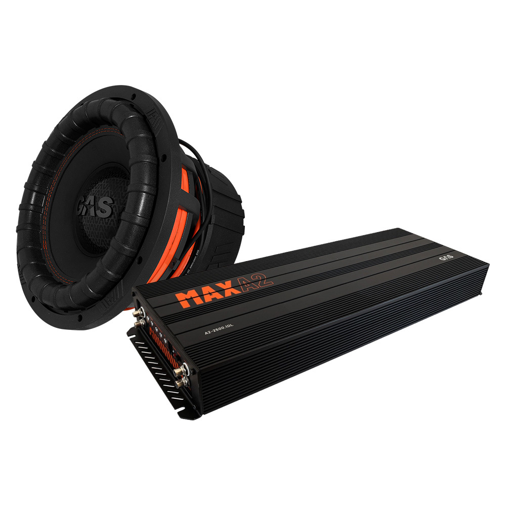 GAS MAX S2-12D2 & MAX A2-2500.1DL, basspakke