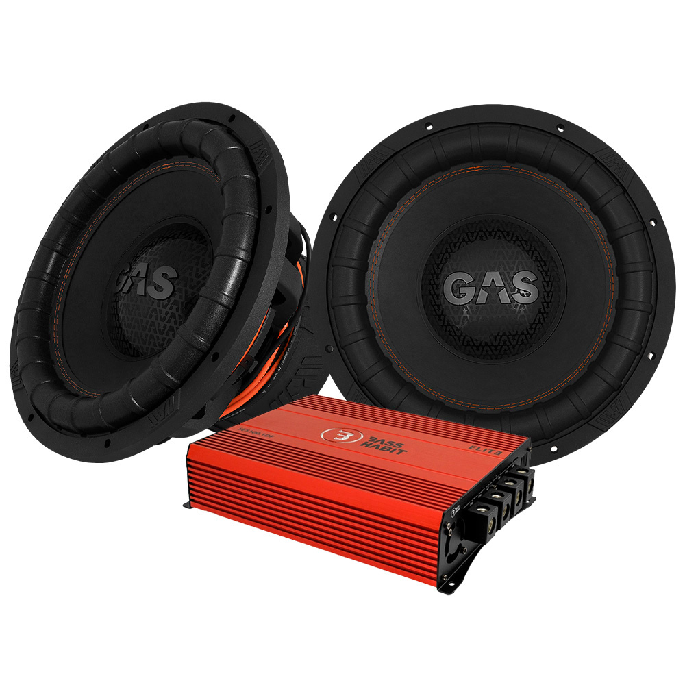 2-pakke GAS MAX S2-15D1 & SPL ELITE 5100.1DF, basspakke