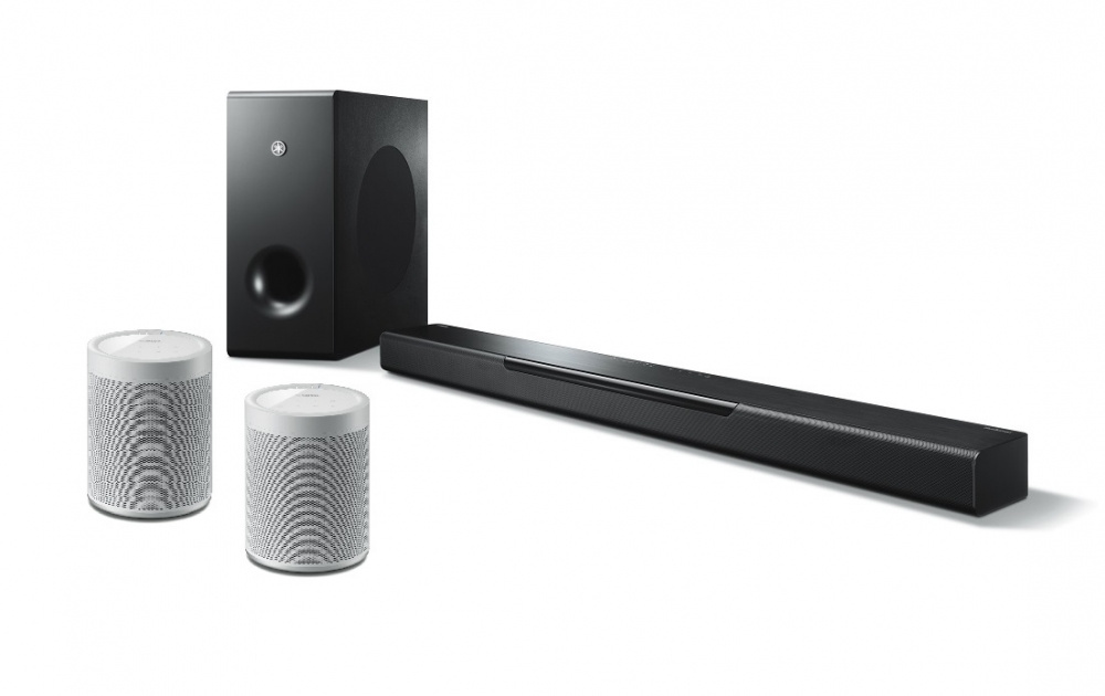 Yamaha MusicCast BAR400 med trådløs surroundhøyttaler