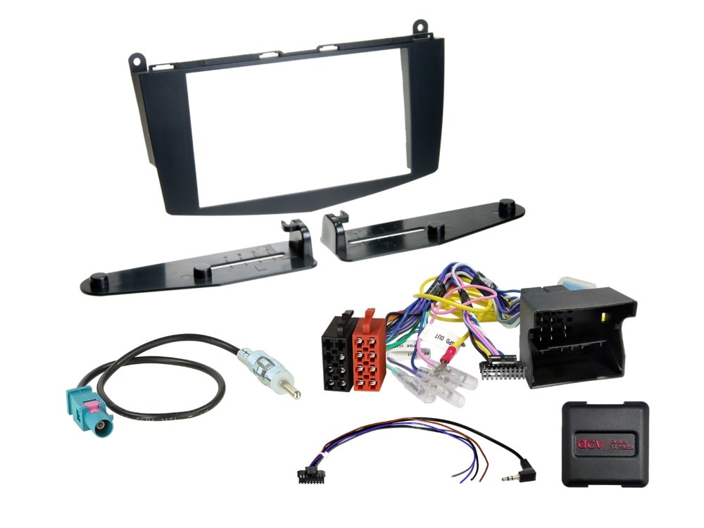 JVC KW-M695DBW bilstereopakke til Mercedes C-Klasse 2007-2011 (uten knapper)