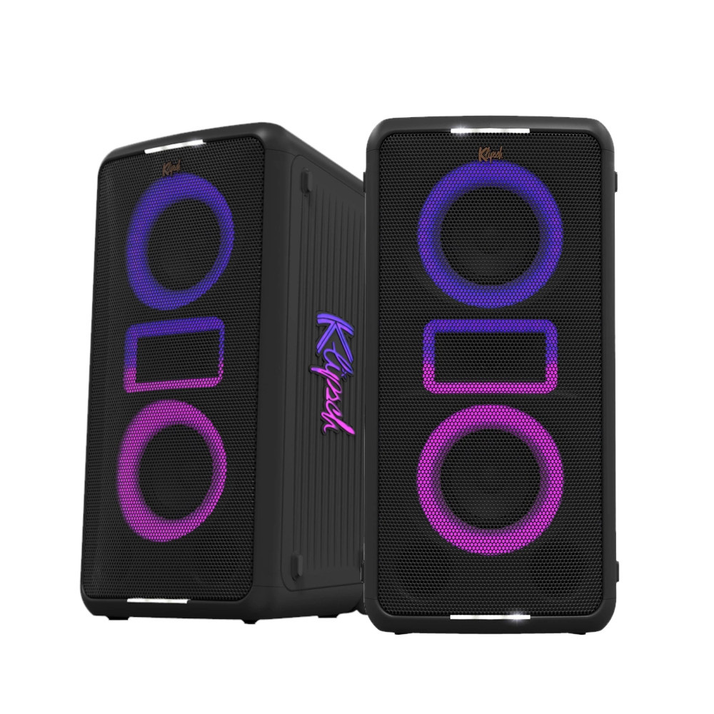 2-pack Klipsch Miami, partyhøyttaler med mikrofon & Bluetooth