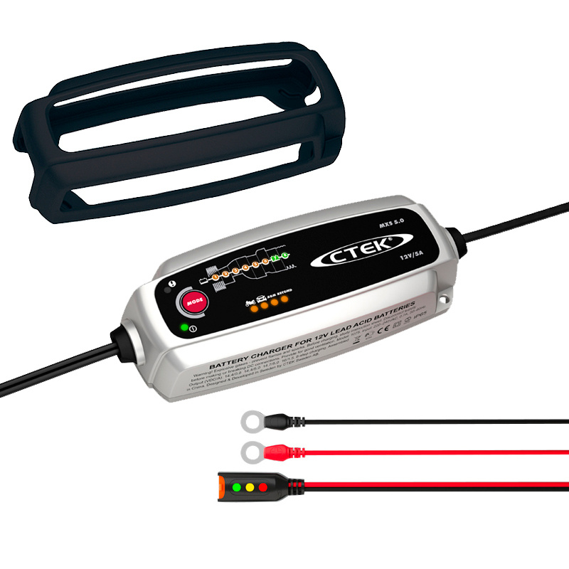 CTEK Batterilader MXS 5.0 12v med Bumper 60 & Comfort Indicator Eyelet