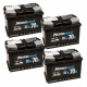 Batteripakke, 4 stk Nordmax AGM-batteri, 70Ah / 12V Batteripakke, 4 stk Nordmax AGM-batteri, 70Ah / 12V