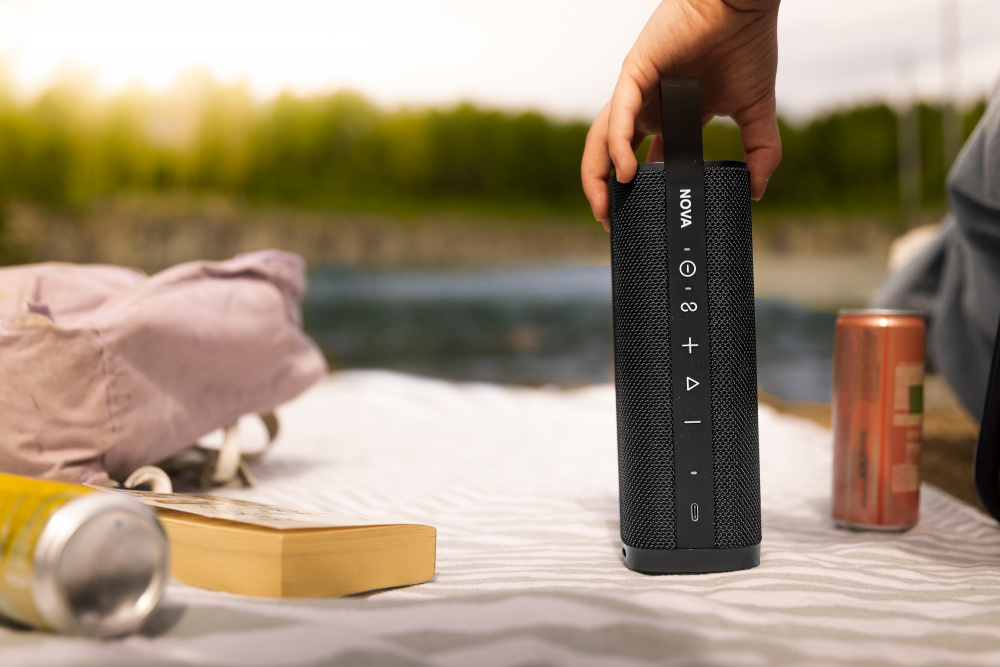 2-pakning Arcsound NOVA Bluetooth-høyttalere, svart