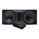Rockford Fosgate P1-2X10 og Bass Habit RA2000W, basspakke Rockford Fosgate P1-2X10 og Bass Habit RA2000W, basspakke