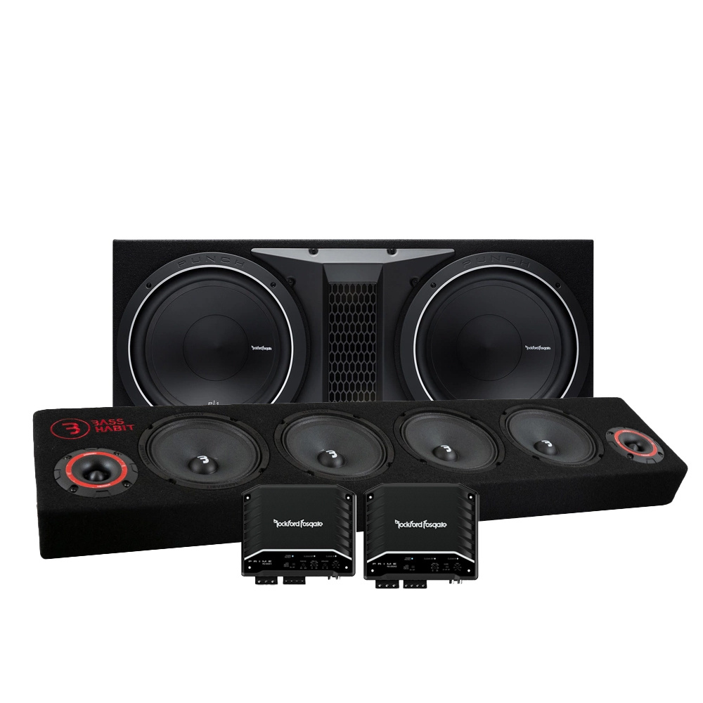 Rockford Fosgate P1-2x12 raggarpakke med Play SPL64