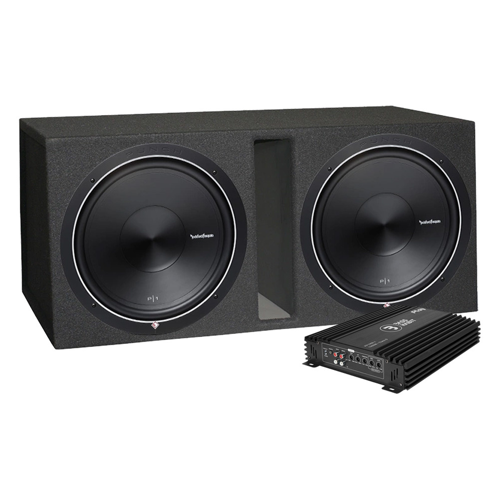 Rockford Fosgate P1S415 2x15 & Play Power 1000.1, baspakke