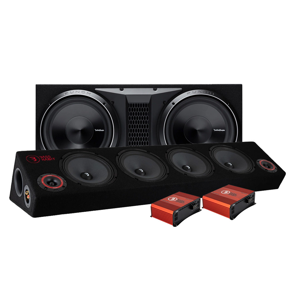 Rockford Fosgate P3-2X12 raggarpakke med Play SPL84