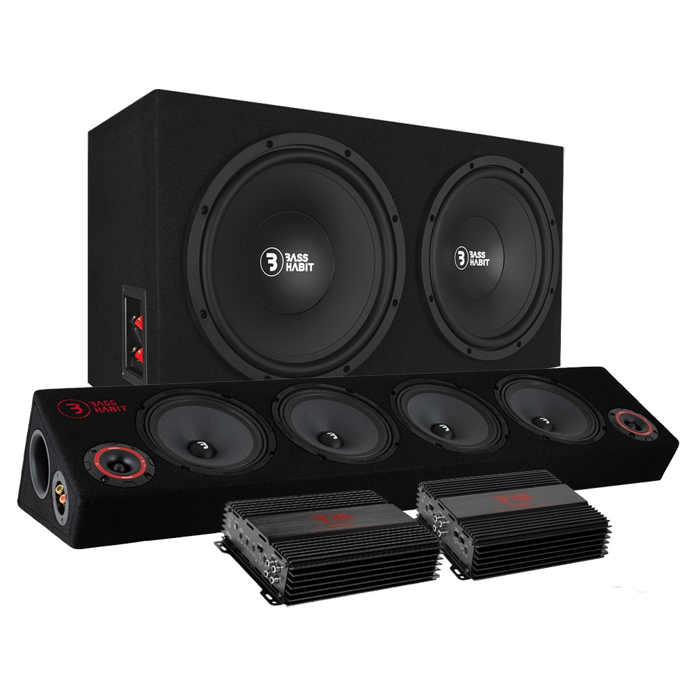 Bass Habit PL212 raggarpakke med SPL84 og forsterker