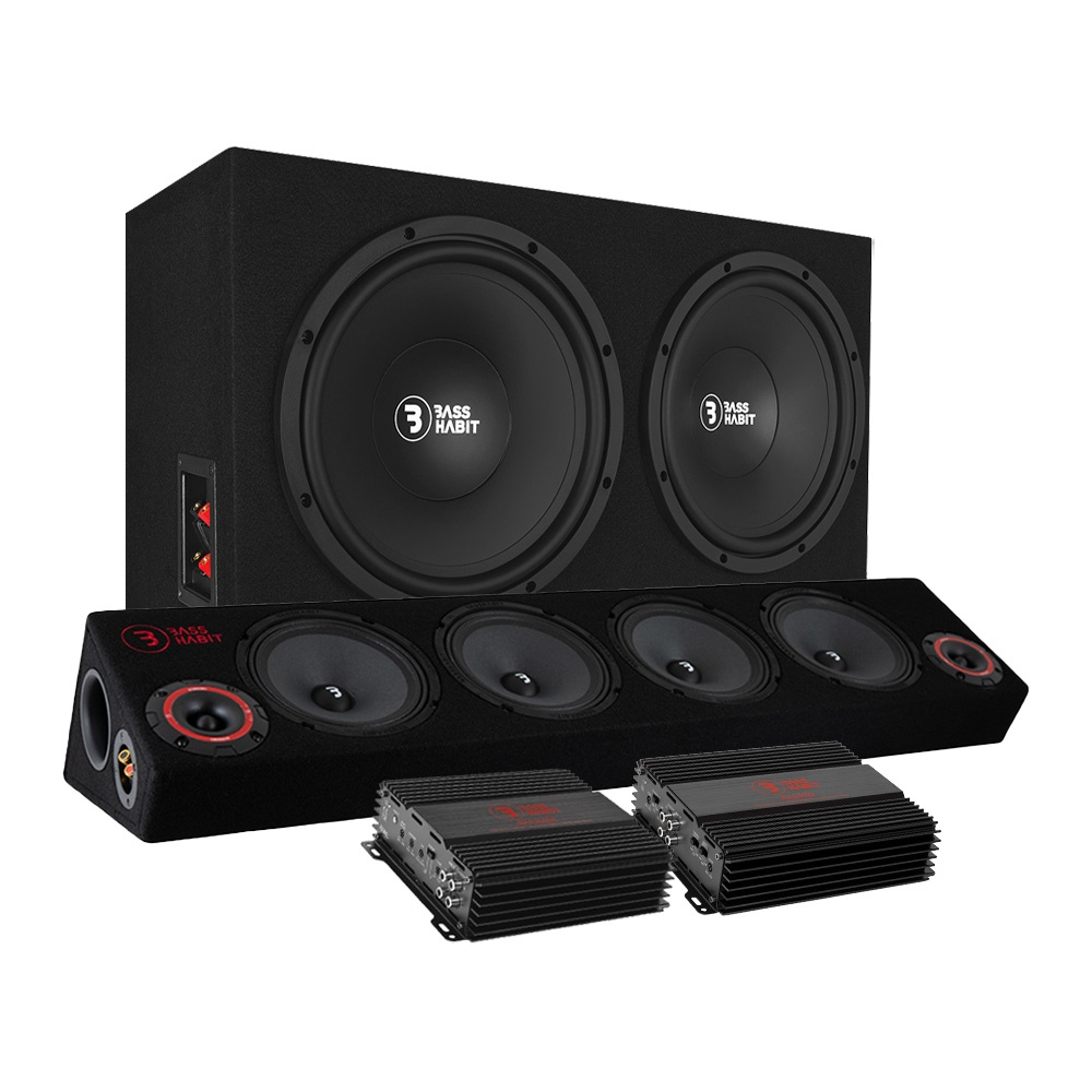 Bass Habit PL212 med SPL64 og forsterker, raggarpakke