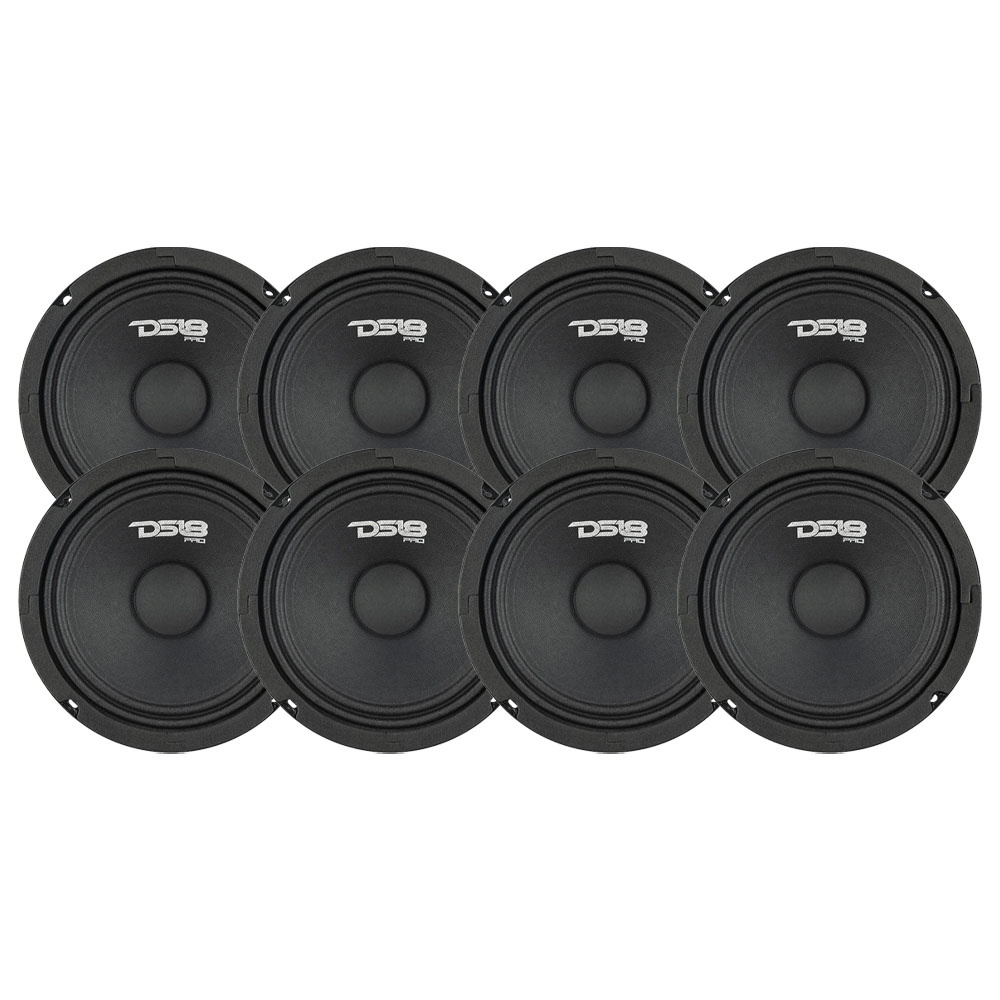 8-pakning DS18 PRO-GM6.4, 6.5 tommers mellomtone