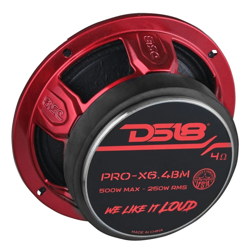 4-pakning DS18 PRO-X6.4BM, 6,5-tommers midbass