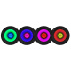 4-pakning DS18 PRO-X6.4RGB, 6,5 tommers RGB LED-mellomtonebasser 4-pakning DS18 PRO-X6.4RGB, 6,5 tommers RGB LED-mellomtonebasser