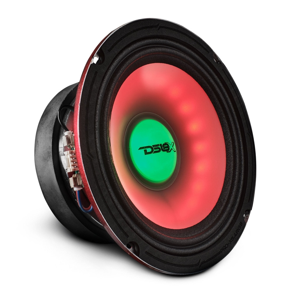 4-pakning DS18 PRO-X6.4RGB, 6,5 tommers RGB LED-mellomtonebasser