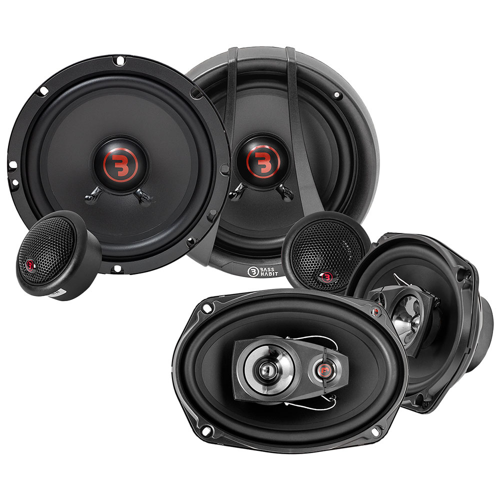 Bass Habit Rebel, frem- og bakhøyttalere