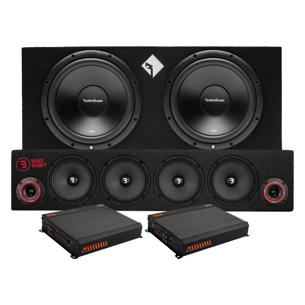 Rockford Fosgate R2-2X12 med SPL64, raggarpaket