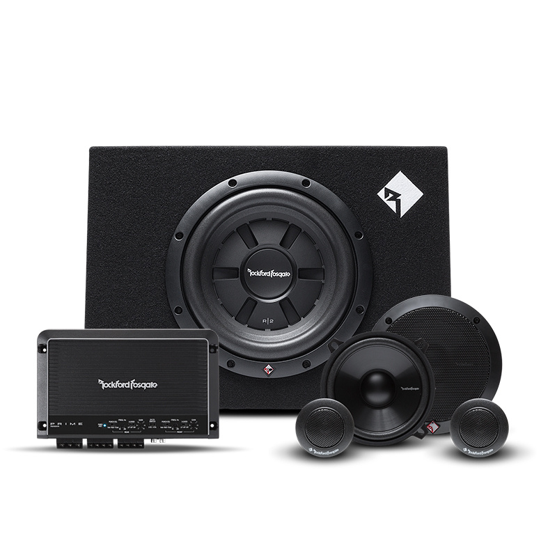 Rockford Fosgate R250X4 med R2S-1X10 boksystem og Prime-kitsystem
