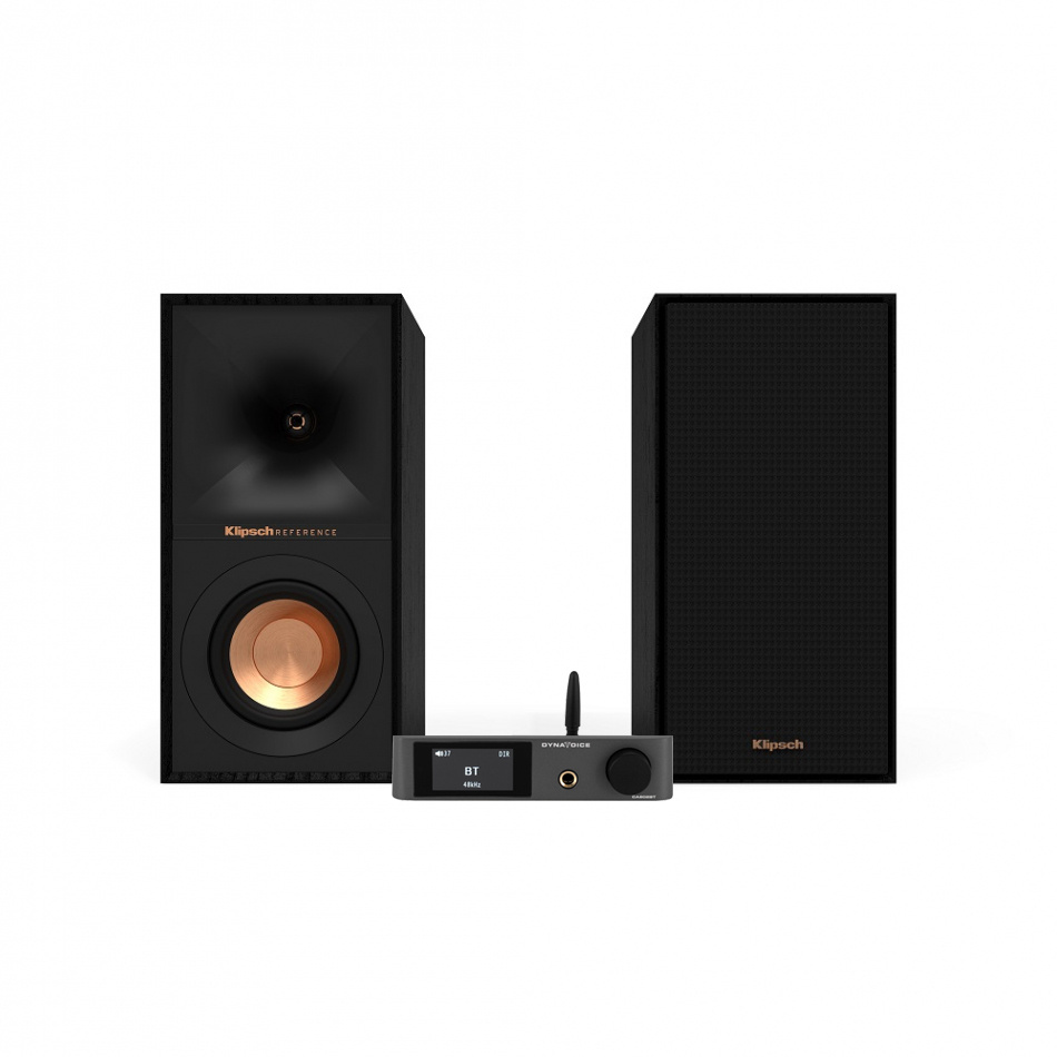 Dynavoice CA802BT & Klipsch R-40M stereopakke, svart