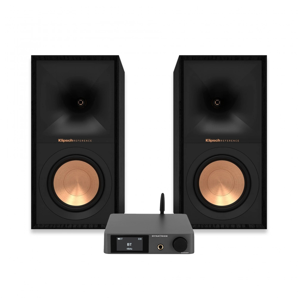 Dynavoice CA802BT & Klipsch R-50M stereopaket, svart