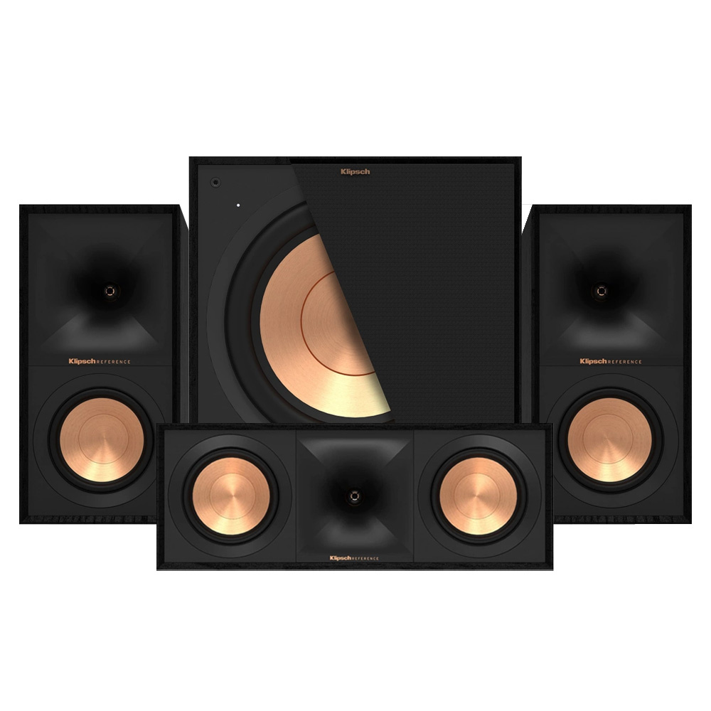 Klipsch R-50M, R-50C & Klipsch R-101SW 3.1 högtalarpaket, svart
