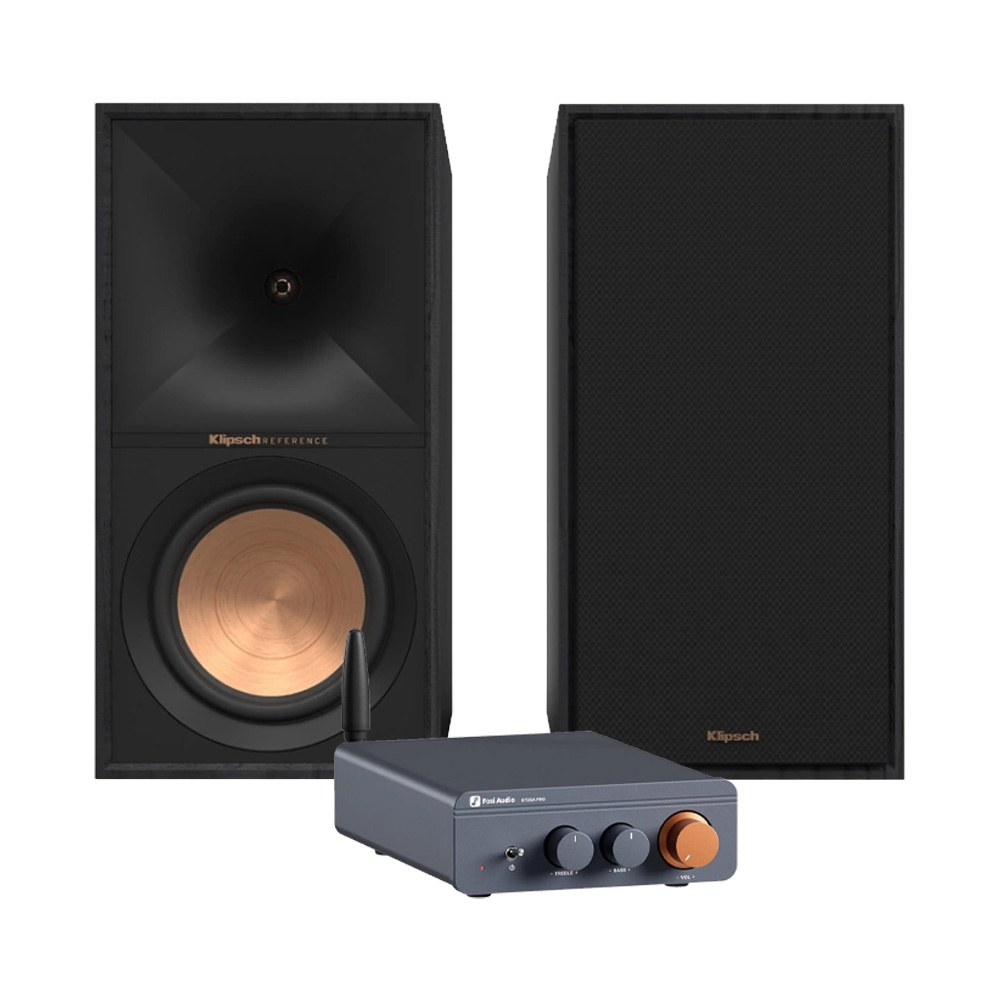 Klipsch R-60M og Fosi Audio BT20A PRO, kompakt stereopakke